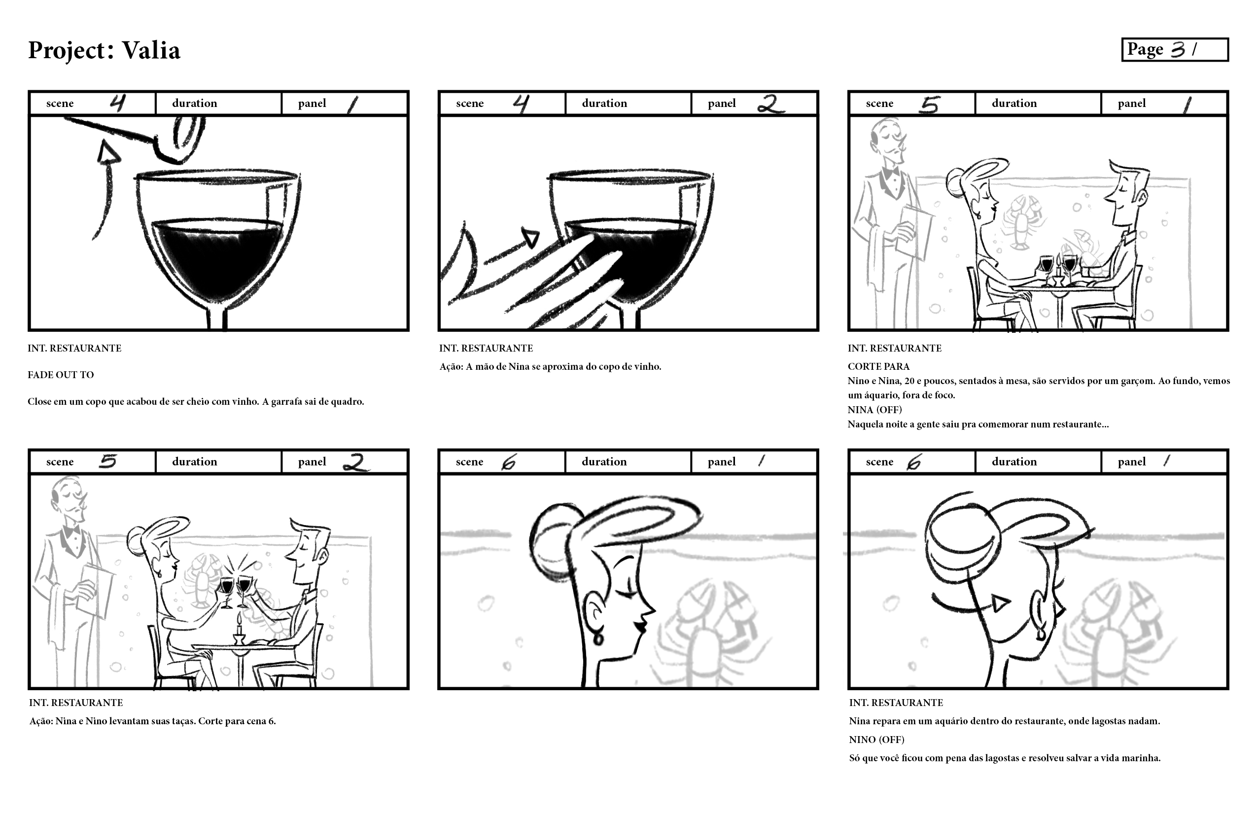 storyboard for a private insurance plan, to be animated with motion graphics